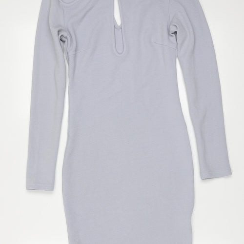 AX Paris Womens Blue  Polyester Mini  Size 8  Round Neck