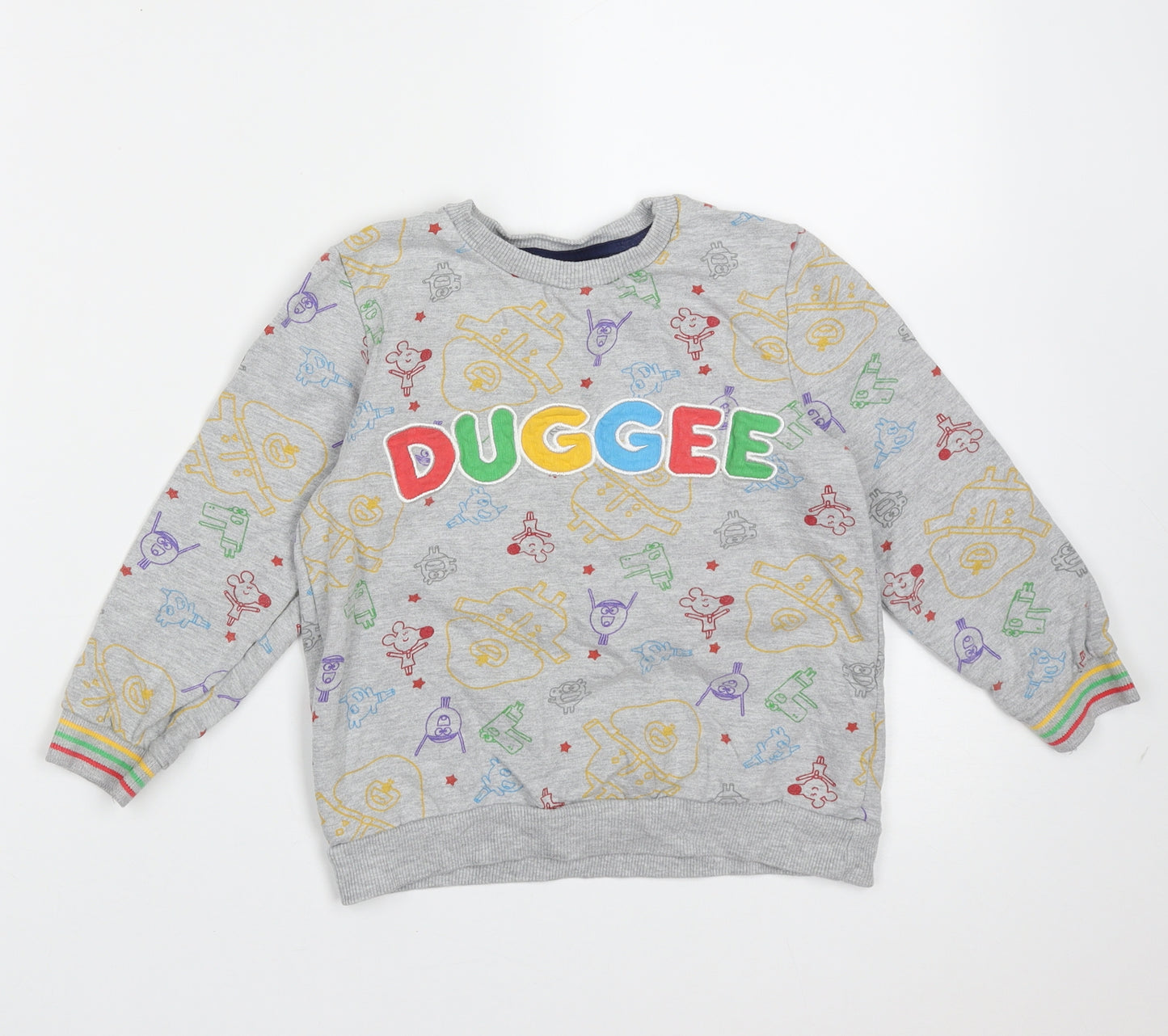 George Boys Grey  Cotton Pullover Sweatshirt Size 4-5 Years   - duggee