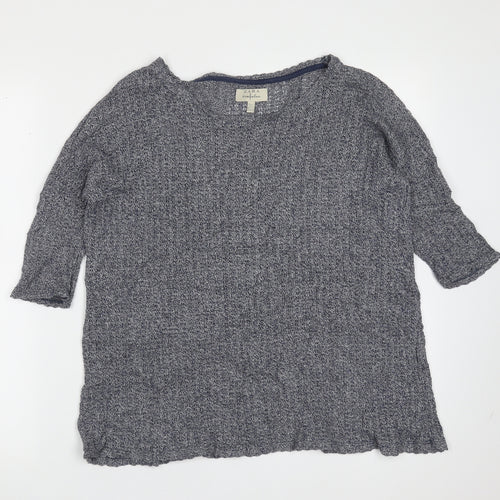 Zara Womens Blue Round Neck  Polyester Pullover Jumper Size S