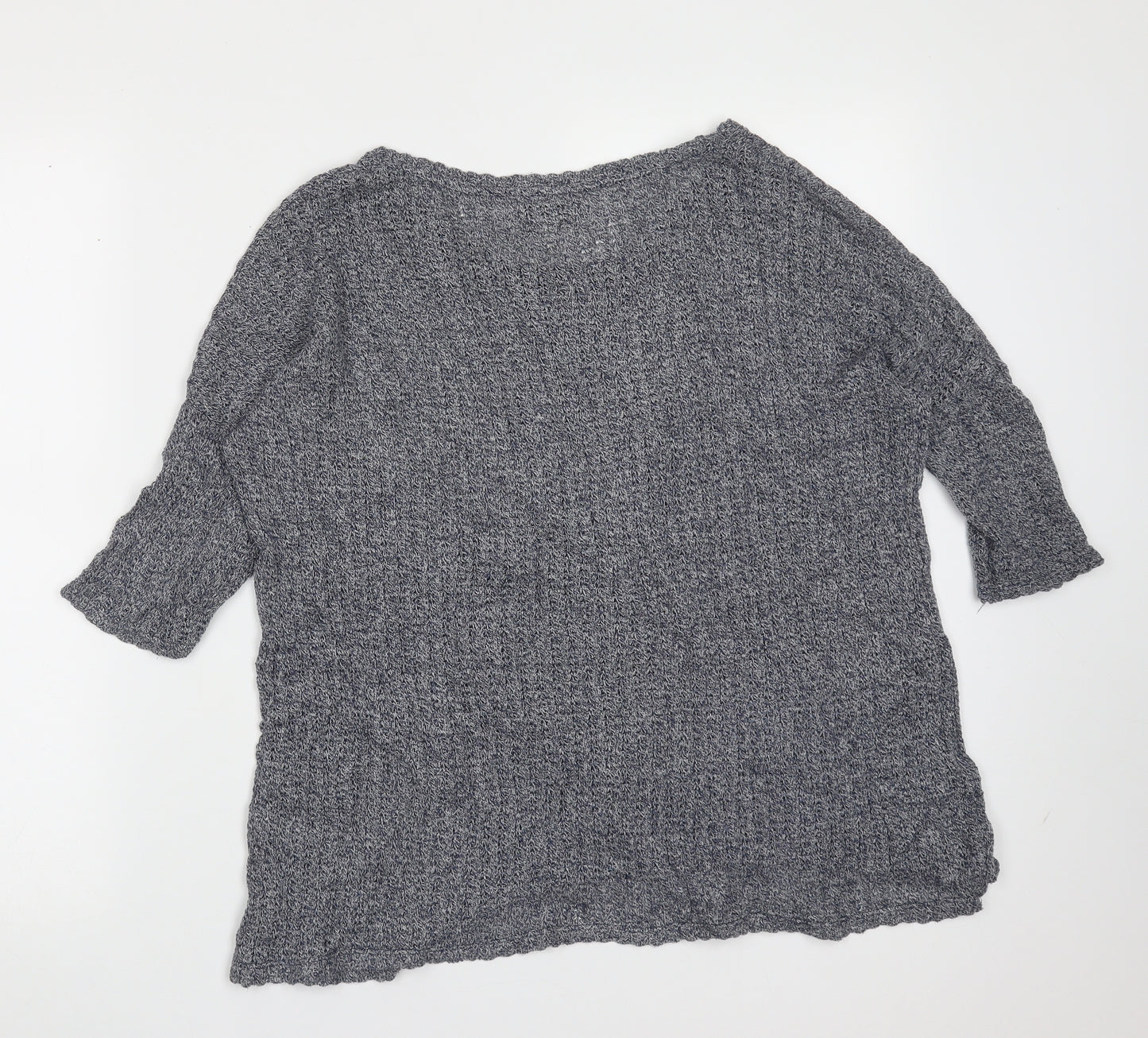 Zara Womens Blue Round Neck  Polyester Pullover Jumper Size S