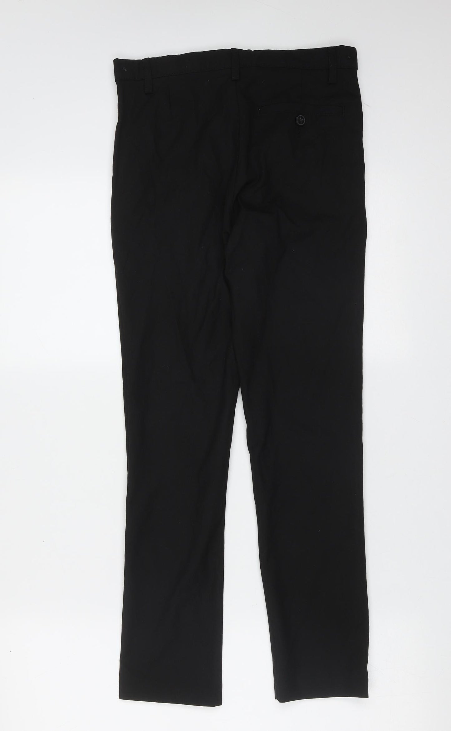 NEXT Boys Black  Polyester Dress Pants Trousers Size 11 Years  Slim Zip - school