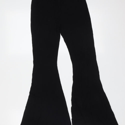 SheIn Girls Black  Viscose  Trousers Size 11-12 Years  Regular