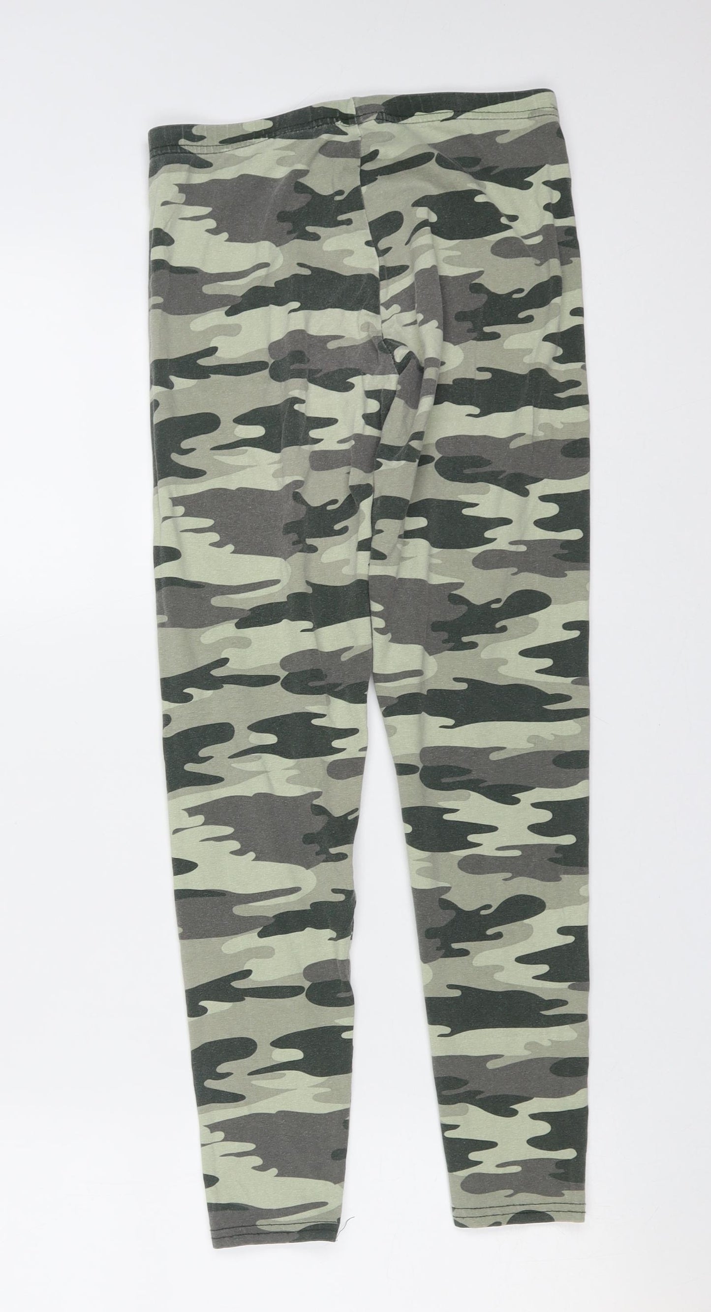 Primark Girls Green Camouflage Cotton Carrot Trousers Size 12-13 Years  Extra-Slim  - leggings