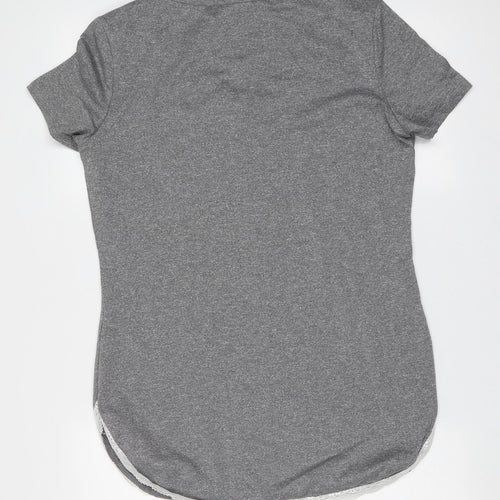 Preworn Womens Grey Solid Polyester Top Nightshirt Size S   - im so sleepy