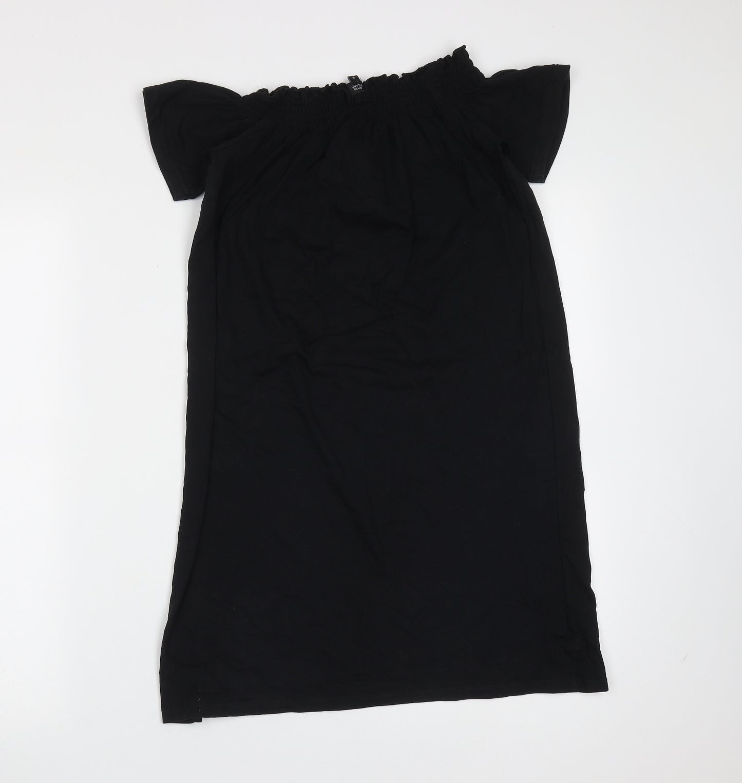 River Island Womens Black  Cotton T-Shirt Dress  Size 8  Round Neck  - california