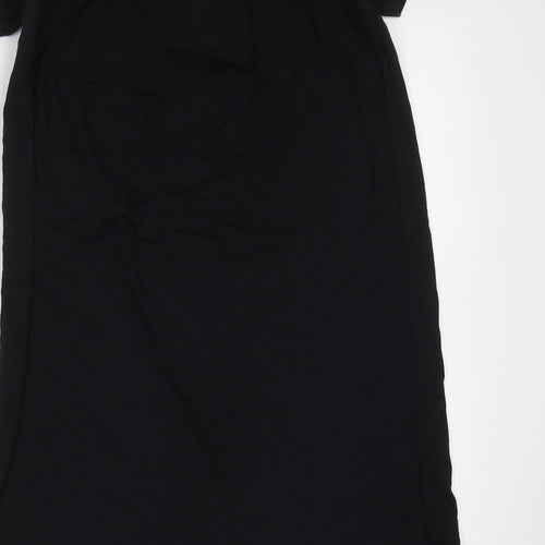 River Island Womens Black  Cotton T-Shirt Dress  Size 8  Round Neck  - california