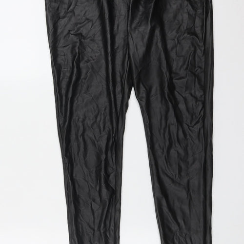 Primark Womens Black  Polyester Carrot Trousers Size S L28 in Extra-Slim  - Leggings