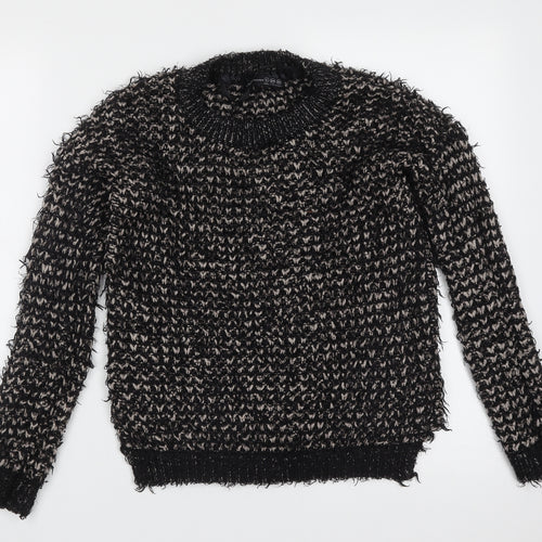 Primark Womens Black Round Neck  Polyester Pullover Jumper Size 6