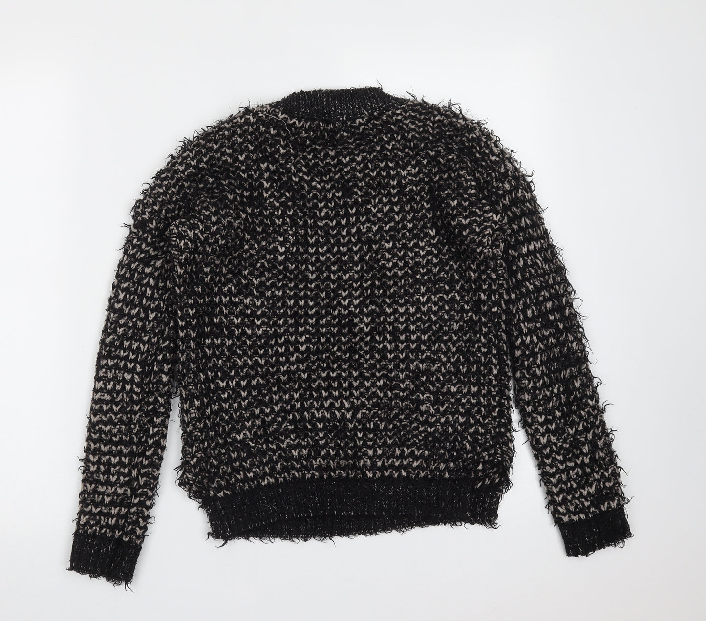 Primark Womens Black Round Neck  Polyester Pullover Jumper Size 6