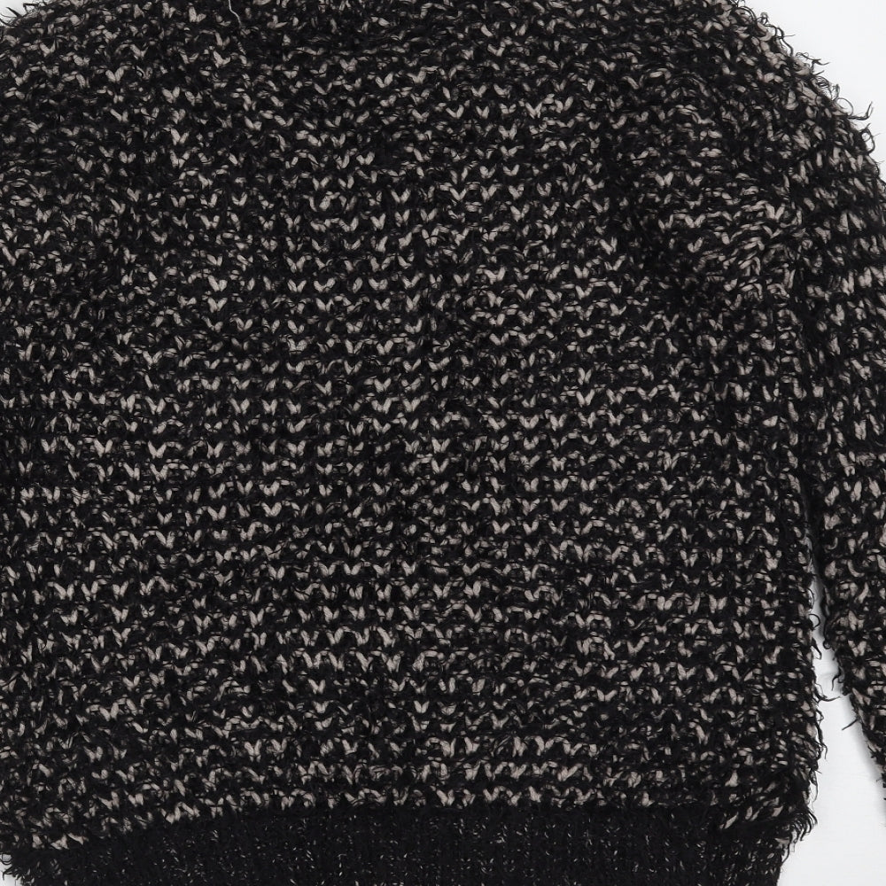 Primark Womens Black Round Neck  Polyester Pullover Jumper Size 6