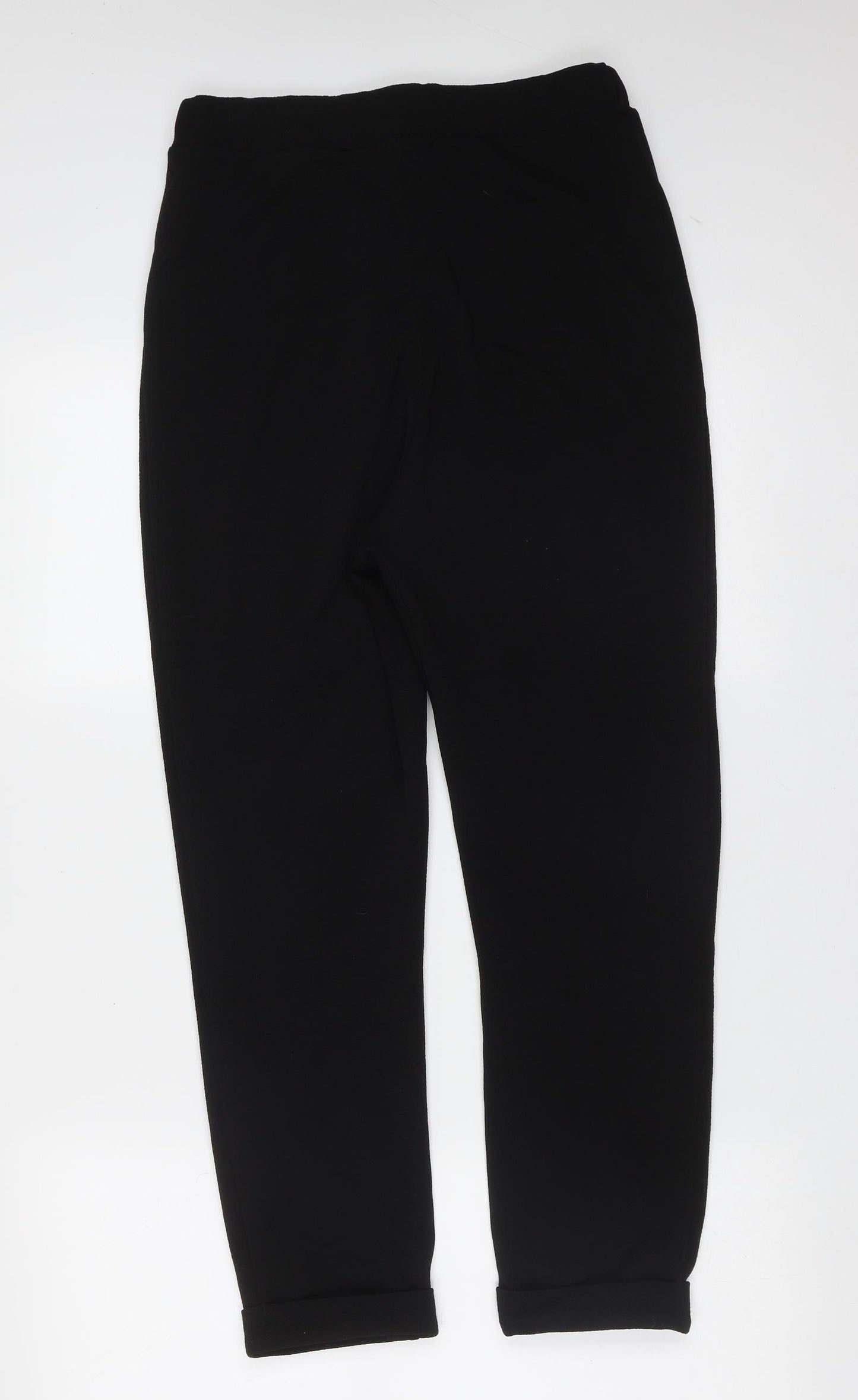 Boohoo Womens Black  Polyester Trousers  Size 10 L25 in Regular