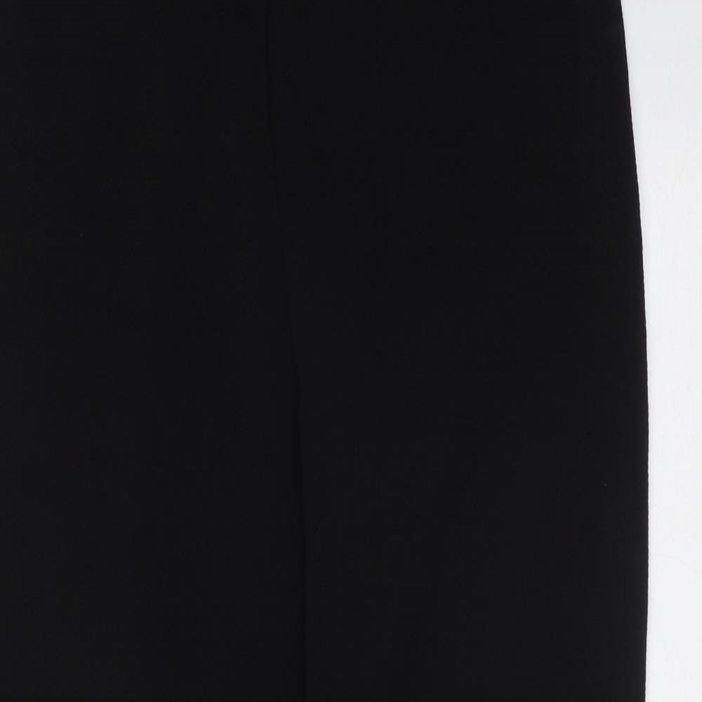 Boohoo Womens Black  Polyester Trousers  Size 10 L25 in Regular