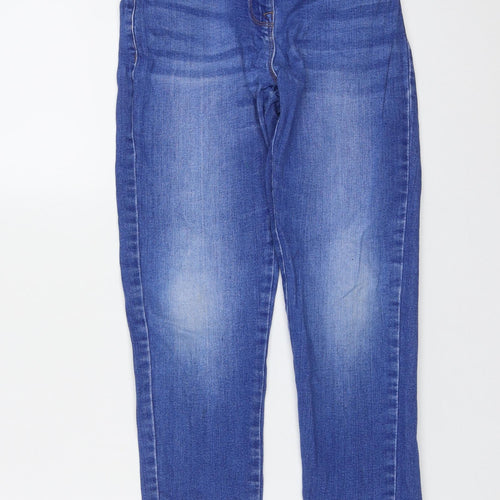 NEXT Girls Blue  Cotton Straight Jeans Size 9 Months  Regular Zip