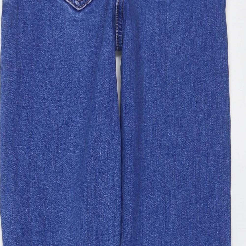 NEXT Girls Blue  Cotton Straight Jeans Size 9 Months  Regular Zip