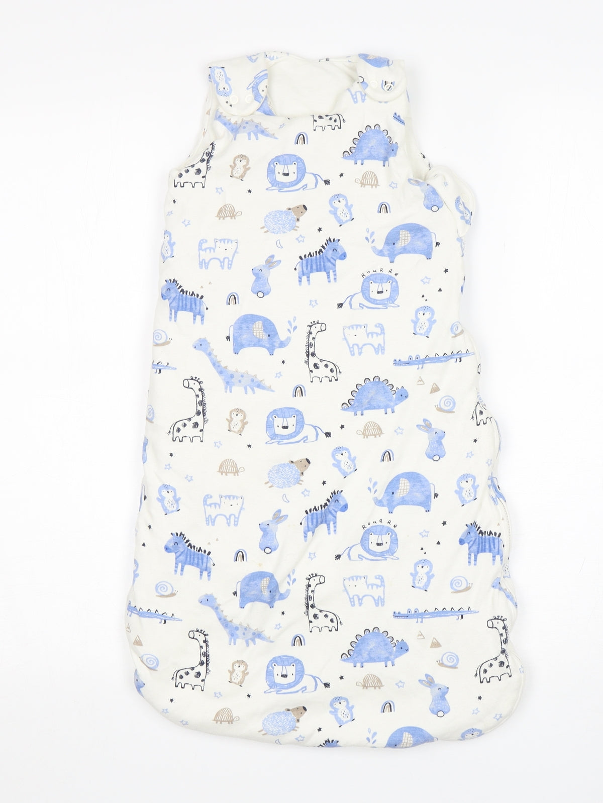 George Baby Multicoloured Animal Print Cotton Coverall One-Piece Size 6-9 Months