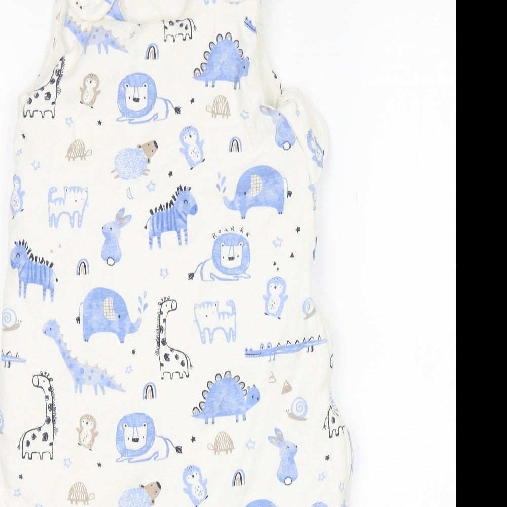George Baby Multicoloured Animal Print Cotton Coverall One-Piece Size 6-9 Months