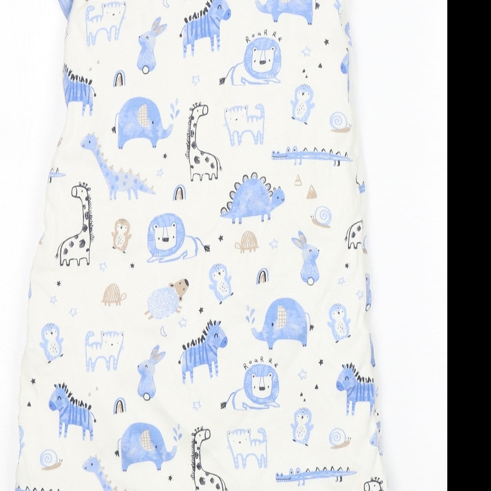 George Baby Multicoloured Animal Print Cotton Coverall One-Piece Size 6-9 Months