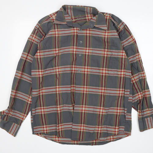 Cuba Collection  Mens Multicoloured Plaid   Button-Up Size S Collared