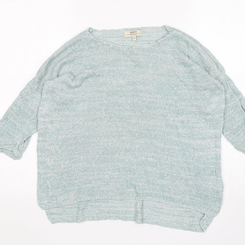 Papaya Womens Green Round Neck  Viscose Pullover Jumper Size 12