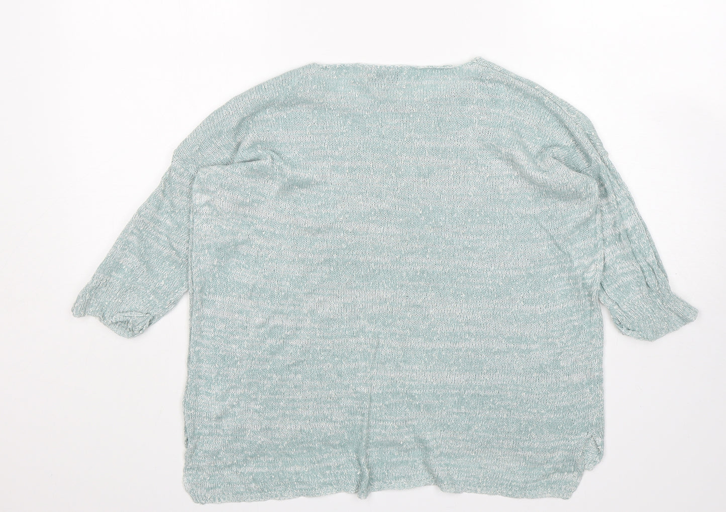 Papaya Womens Green Round Neck  Viscose Pullover Jumper Size 12