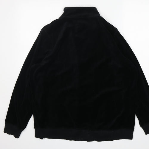 Evans  Womens Black  Cotton Full Zip Sweatshirt Size 22
