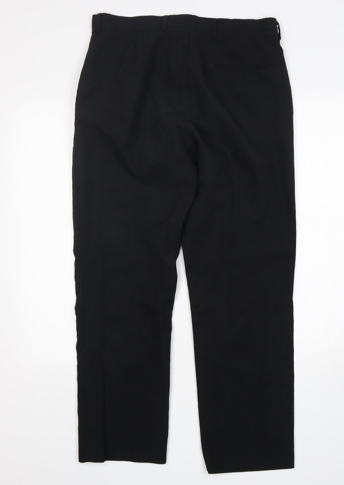 George Mens Black  Polyester Trousers  Size 32 L29 in Regular