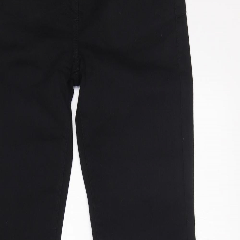 NEXT Womens Black  Cotton Bootcut Jeans Size 10 L34 in Regular