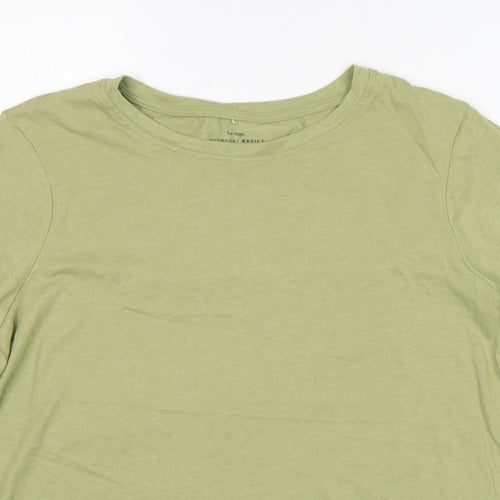 George Womens Green  Cotton Basic T-Shirt Size 18 Round Neck