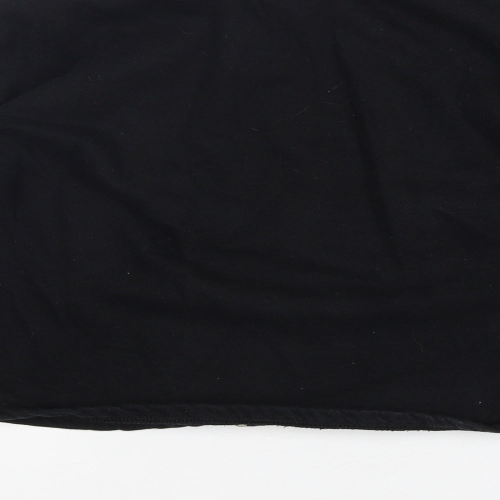 River Island Girls Black  Cotton Pullover Sweatshirt Size 9-10 Years