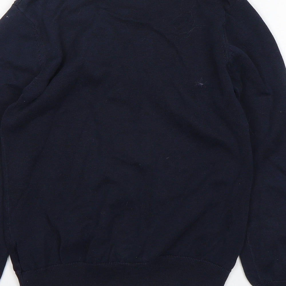 George Girls Blue V-Neck  Cotton Cardigan Jumper Size 8-9 Years