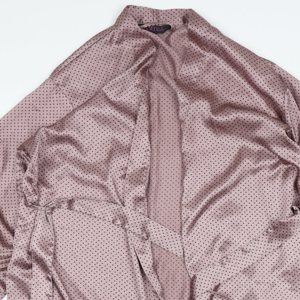 La Senza Womens Pink Polka Dot Polyester  Gown Size 12