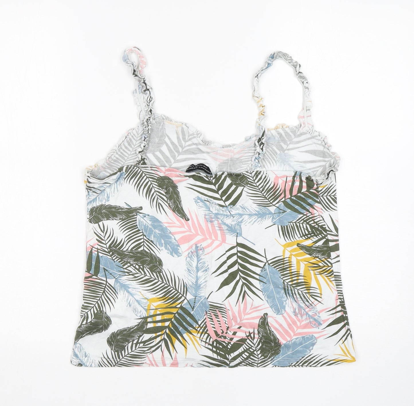 Dorothy Perkins Womens Multicoloured Floral Viscose Basic Tank Size 14 V-Neck