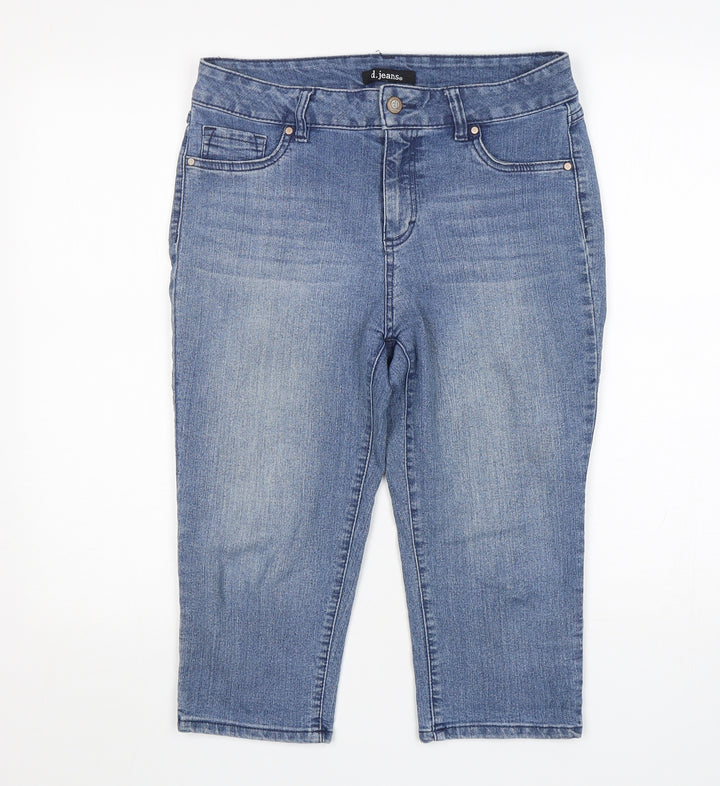 D.Jeans Womens Blue Cotton Culotte Shorts Size 8 L18 in Regular