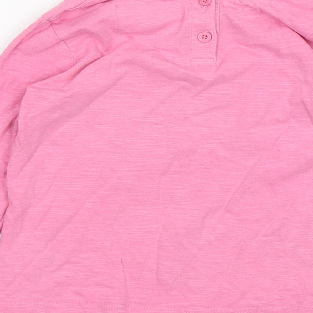 NEXT Girls Pink  Cotton Basic T-Shirt Size 2-3 Years Round Neck