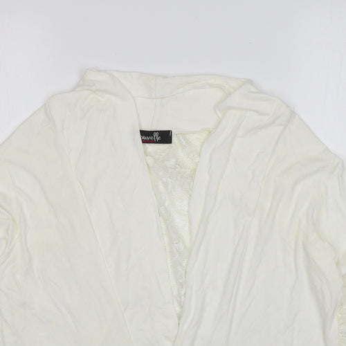 Nouvelle Womens Ivory V-Neck  Viscose Cardigan Jumper Size 14