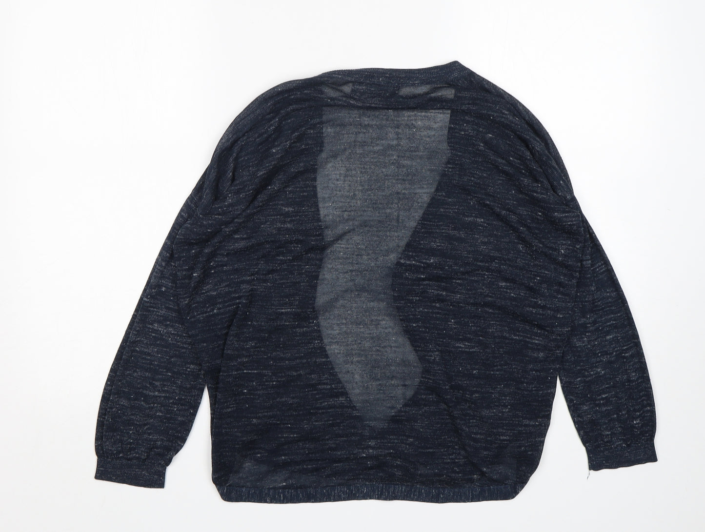 NEXT Womens Blue V-Neck  Acrylic Cardigan Jumper Size 10