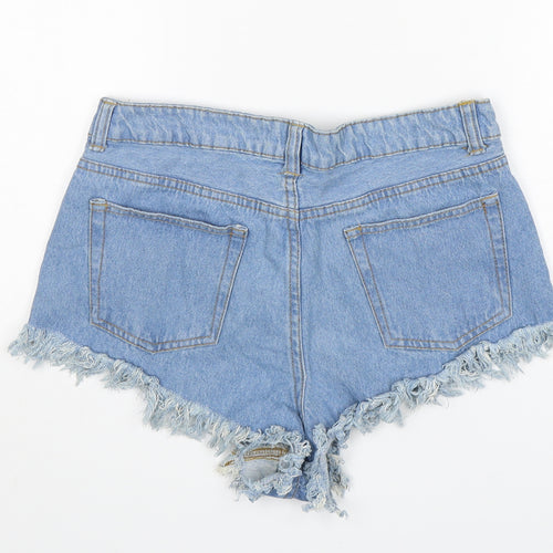 Portobello punk Womens Blue  Cotton Cut-Off Shorts Size 12 L3 in Regular