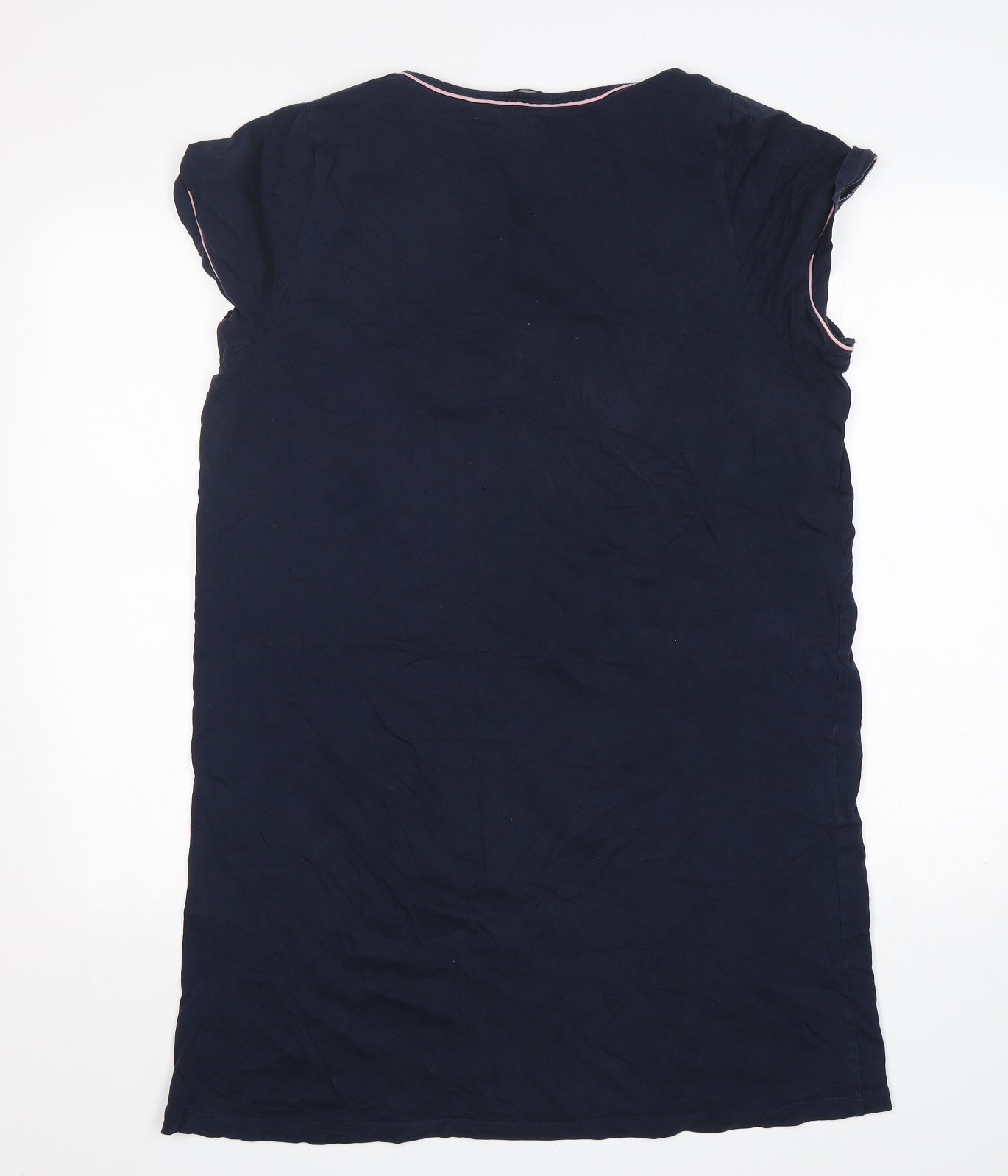 TU Womens Blue Solid Cotton  Dress Size 14