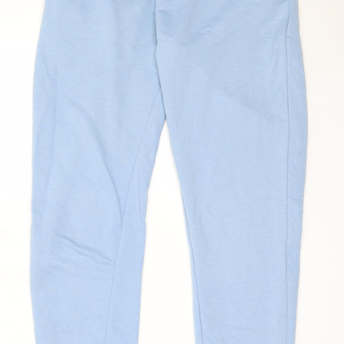 Missguided Womens Blue  Polyester Jogger Trousers Size 10 L30.5 in Regular