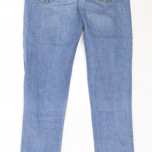 Topshop Womens Blue  Cotton Skinny Jeans Size 25 in L25 in Regular