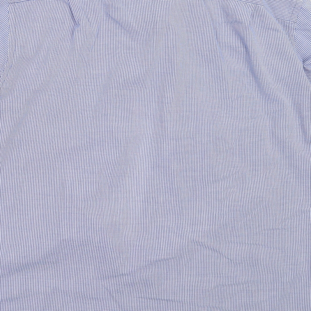 George Mens Blue  Polyester  Button-Up Size 15.5 Collared