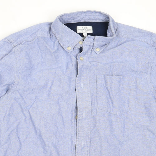 NEXT Mens Blue  Cotton  Button-Up Size S Collared