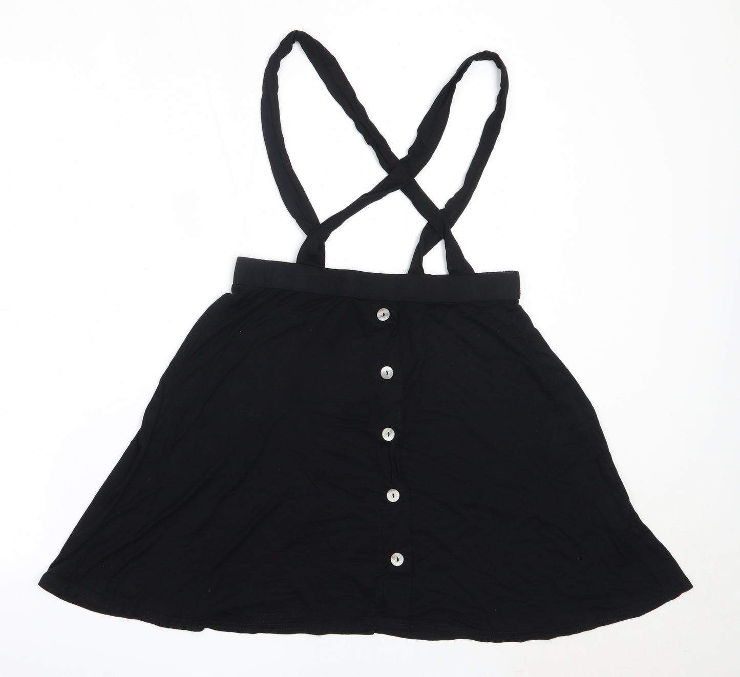 ASOS Womens Black  Viscose Flare Skirt Size 14