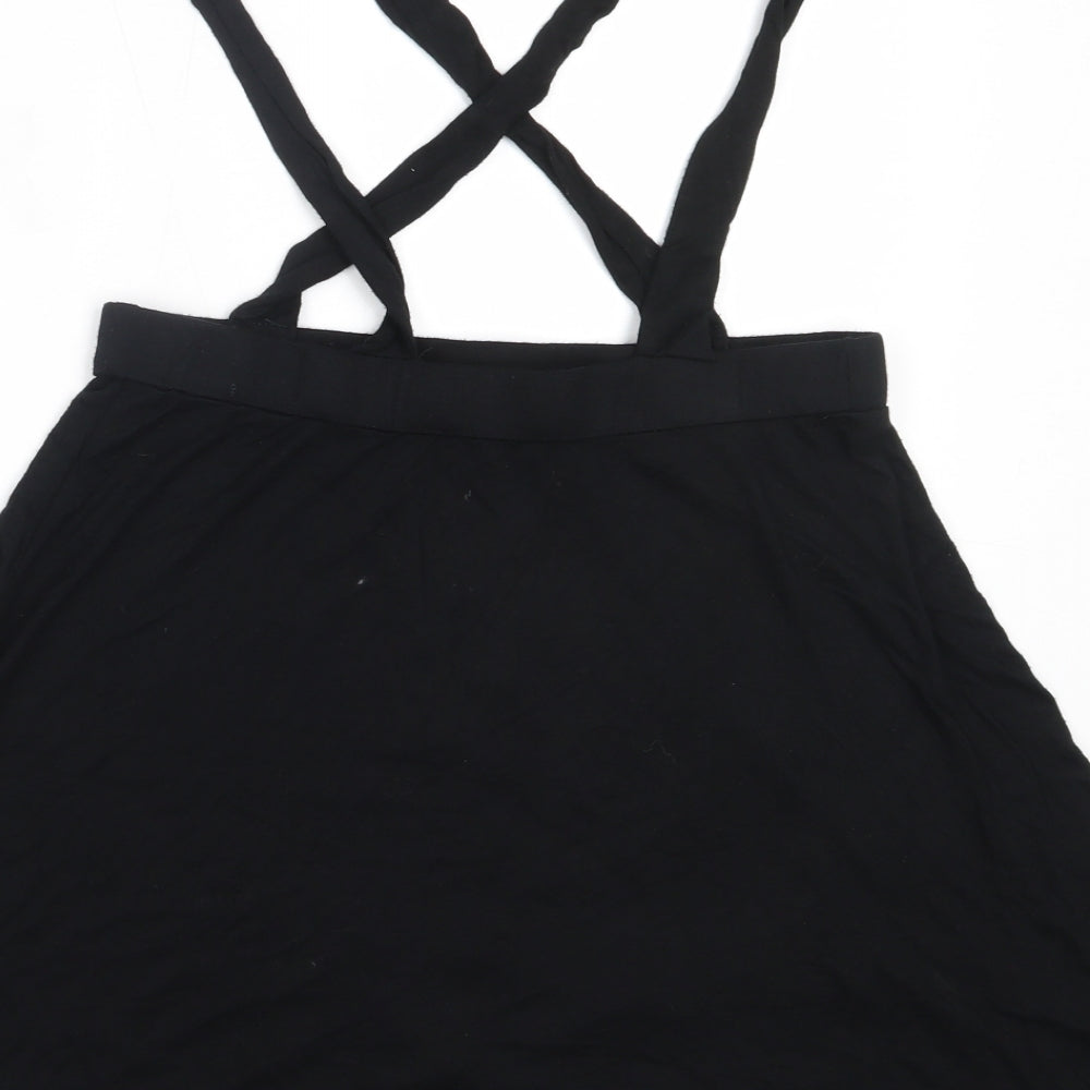 ASOS Womens Black  Viscose Flare Skirt Size 14