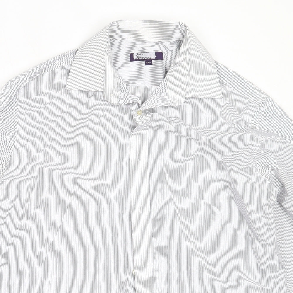 George Mens Grey  Polyester  Button-Up Size 15.5 Collared
