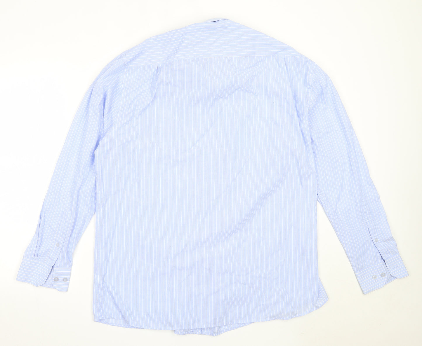 George Mens Blue  Polyester  Button-Up Size 17 Collared
