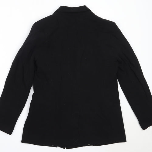 Papaya Womens Black  Viscose Jacket Blazer Size 10