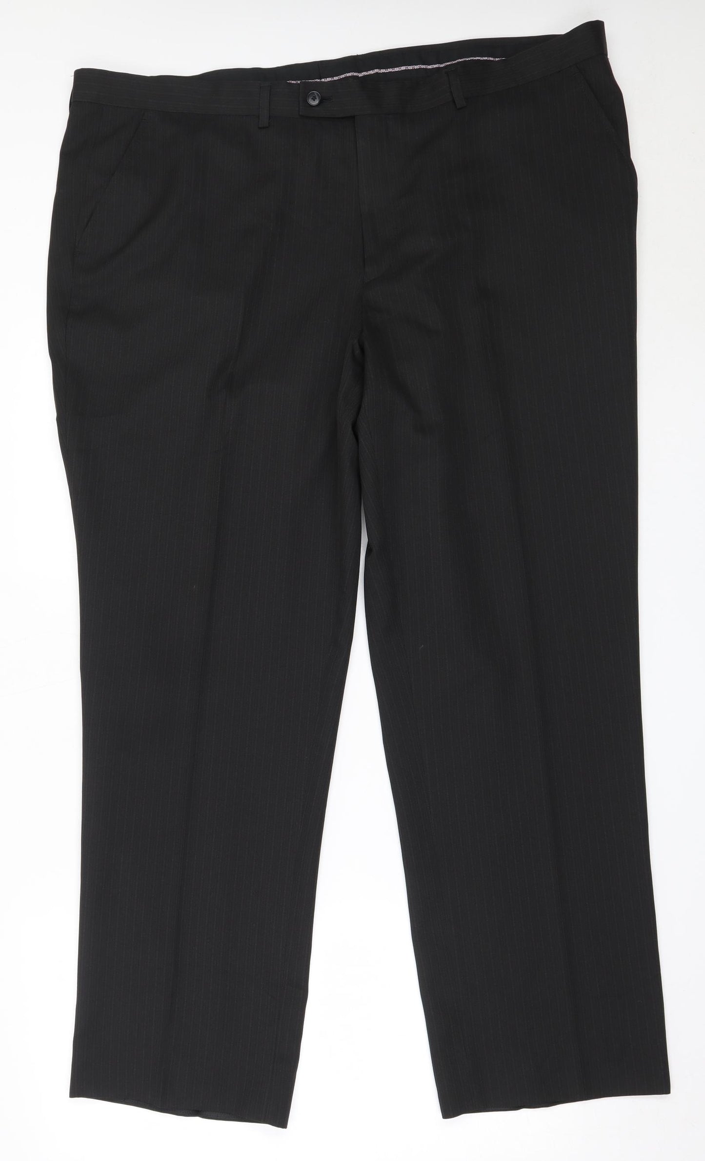 Matalan Mens Black  Polyester Trousers  Size 44 in L31 in Regular