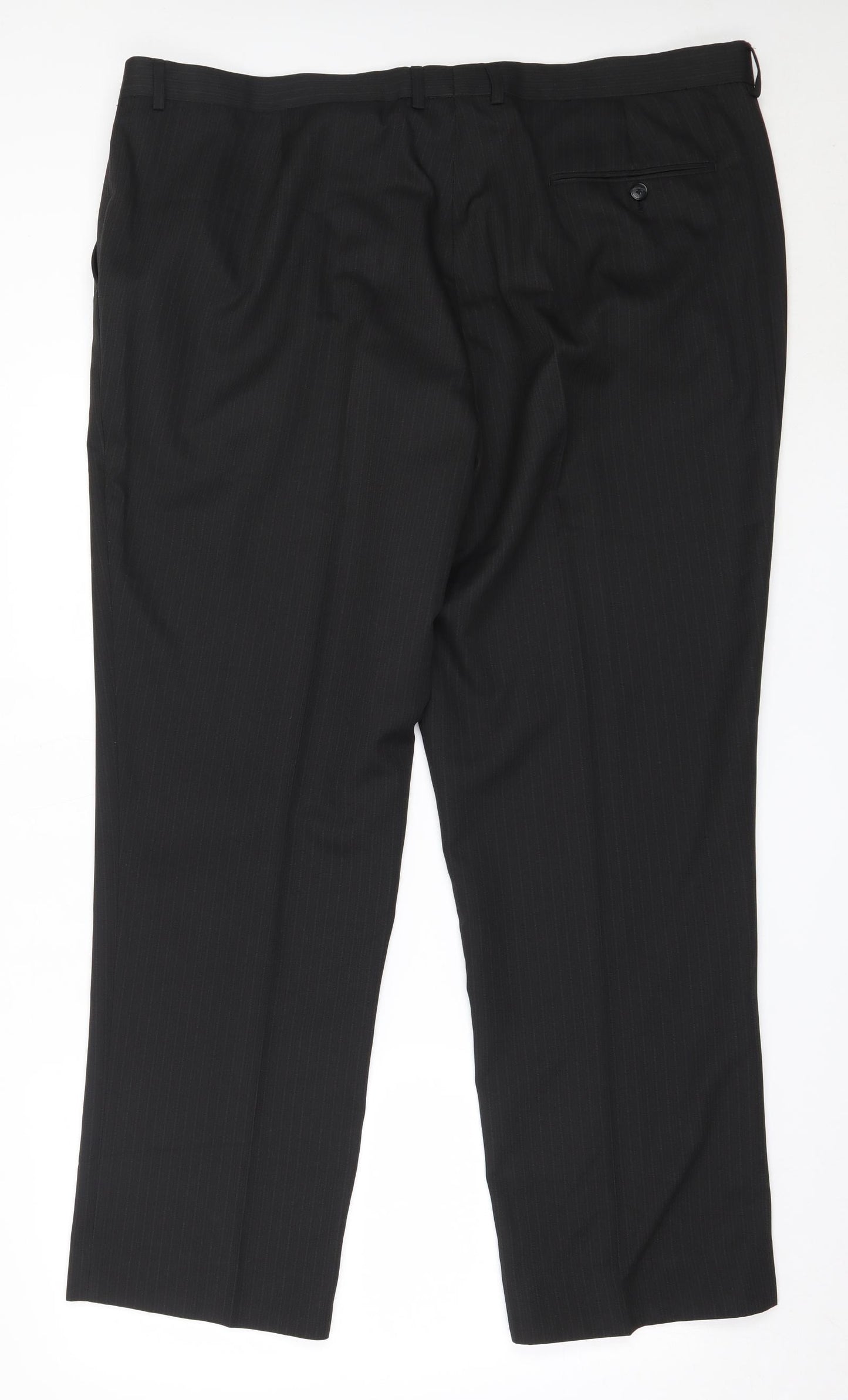 Matalan Mens Black  Polyester Trousers  Size 44 in L31 in Regular