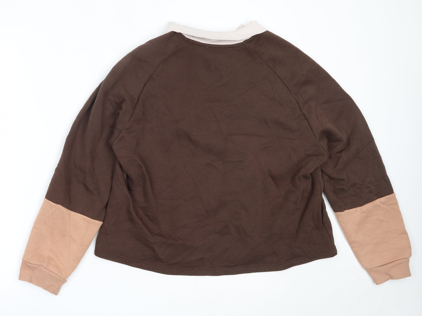 Primark Womens Brown  Cotton Pullover Sweatshirt Size S